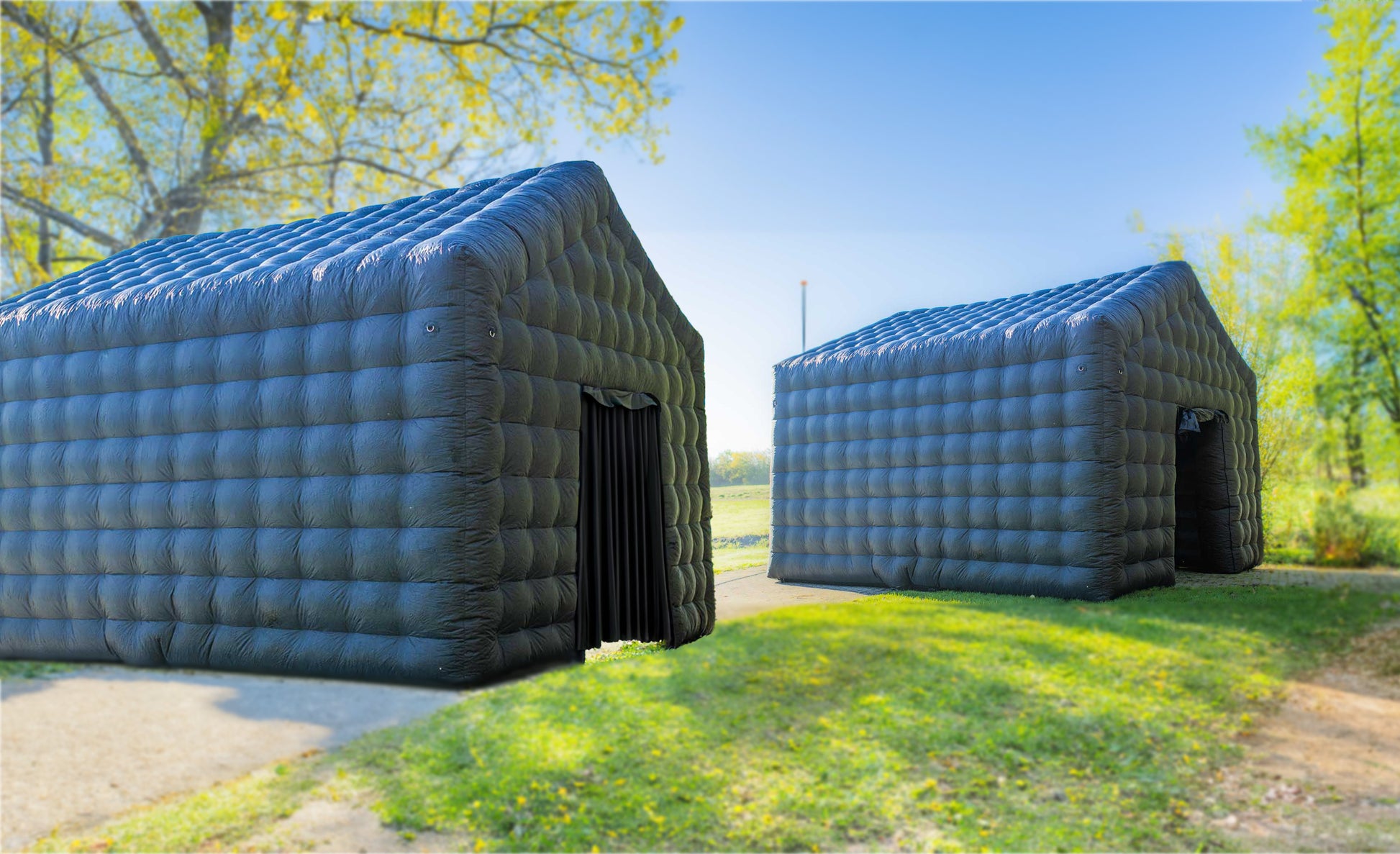 opblaasbare partytent, disco tent huren