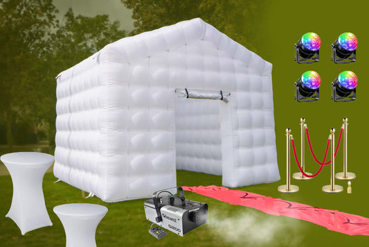 HUUR Opblaasbare Nightclub Partytent Wit 4 meter