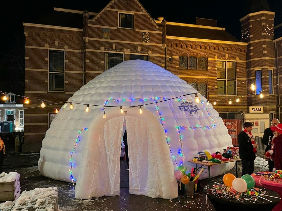 HUUR Opblaasbare IGLO partytent | 8- 10 Meter