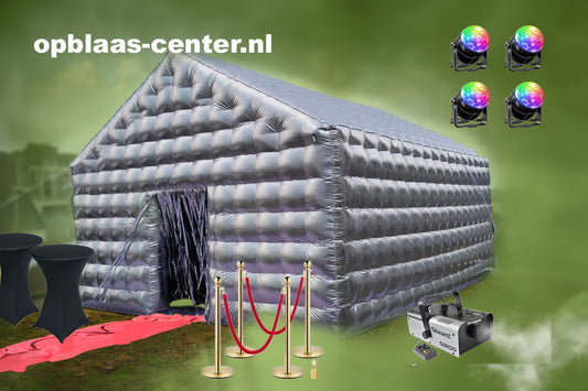 HUUR Zilveren Opblaasbare Nightclub Partytent