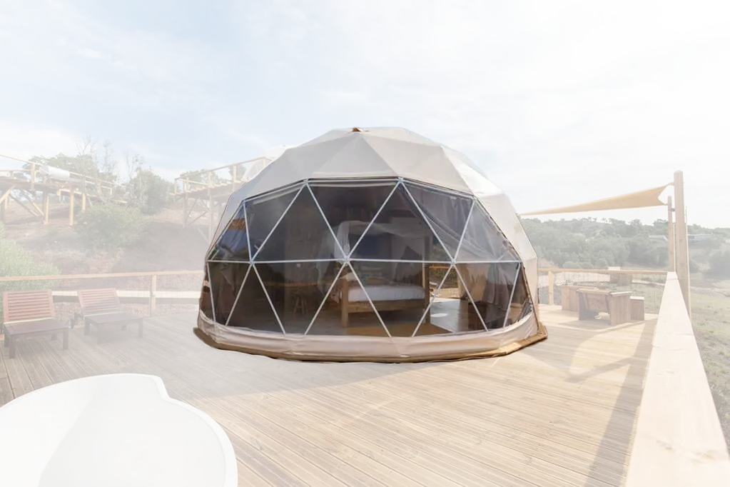 glamping tenten kopen KOOP Glamping DOME GLOBE 5-6-7-8 meter – Opblaas